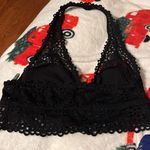 Aerie  Black Lace Halter Bralette Photo 2