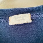 Brandy Melville  Striped Long Sleeve Crop Top Blue Sz OS Photo 3