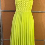 potter's pot Accordion Pleated Chiffon & Lace Sleeveless Midi Dress – Size Large Photo 1