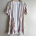 Privacy Please Privacy‎ Please May Mini Wrap Dress in Multi Stripe Pink & Tan, Size Medium Photo 9