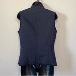 Talbots  Navy Blue Quilted Vest Dual Zippers Size Small Photo 4