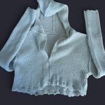 Knitted moon & madison white cropped zip Photo 0