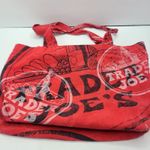 Vintage Trader Joe's Red Cloth Logo Shopping Bag Tote Made In USA Photo 4