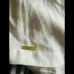 Ellen Tracy Tops Women L Linen White Lace Up Classic top Photo 2