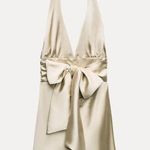 ZARA  dress mini satin halter champagne bodycon party wedding evening date  Photo 11