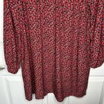 ZARA  Red & Black Floral Button Front Dress Sz XS Photo 11