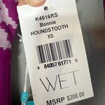 WET Swimwear One Piece Swimsuit Size XS Bonnie‎ Houndstooth Long Sleeve NWT Purple Photo 2