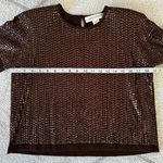 Jones New York Rich Velvet Chocolate Brown Blazer and Sequin Top Sz M - 10 Photo 8