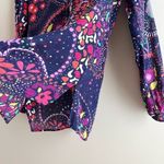 Lilly Pulitzer Garden Menagerie Providence Top Blouse Purple Red Florals, XS Photo 6