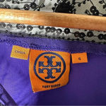 Tory Burch  Purple Black Lace Embellished 100% Silk Blouse Size 4 Photo 4