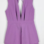 DO+BE Romper Deep V Neck Open Back Lavender Purple Size Medium Photo 0
