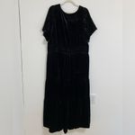 Anthropologie  Black Velvet Maxi Dress Photo 8