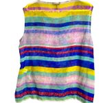 Daisy Fuentes Womens Sleeveless Floral Print Blouse Sz L Photo 5