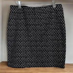 Loft Women's Black White Medium Patterned Pencil Skirt Career Work Office Photo 0