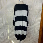ATM Anthony Thomas Melillo Rugby Stripe Sweater Dress in Black & Gray Size US S Photo 7