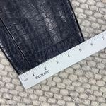 ZARA  Embossed High Waist Faux Leather Ankle Pants‎ Black Small Photo 9