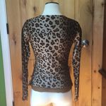 Urban Outfitters UO Leopard Deep V-Neck Semi-Shr Slvs Top EUC S Photo 2