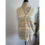 Susan Bristol Vtg 90's Susan‎ Bristol Pastel Embroidered Knitted Floral Work Vest Size Large Photo 0