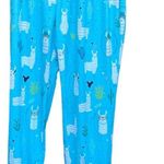 Llama & Cactus light teal blue pajama lounge pants size XL Photo 8