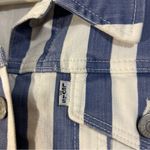 Levi Strauss & Co Blue & White Stripe Jean Jacket Sz Lg Photo 1