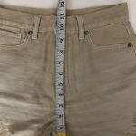 American Eagle  Light Tan Distressed Highest Rise Mom Jean Shorts Size 0 Photo 5