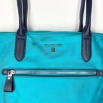 Michael Kors Kelsey Tote Turquoise Blue Nylon Travel Large Shoulder Bag Purse Photo 3