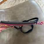 Vintage Boho Bird Floral Embroidered Crossbody Bag w/ Tassels Navy Strap Pink Photo 9