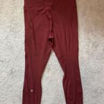 Cropped leg Maroon Lululemon leggings Red Size 8 Photo 0
