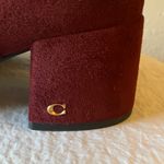 Coach : Wine Tia Suede Ankle (FG2911) Bootie Slip On Boots- 9- wear Photo 5