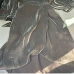 ZARA NWOT  Metallic Silver Laminated Pewter Wrap Mini Dress Sz XS Photo 8