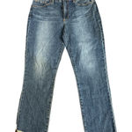 joe's jeans Joes High Rise Straight Ankle Medium Wash Denim Jeans Raw Hem Size 31 Photo 0