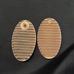 Park Lane Vintage oval wavy gold tone pierced earrings with rhinestones EVC Photo 2