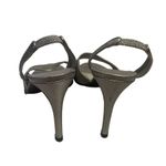 Yves Saint Laurent Gunmetal Gray Silver Sandal Slingback Size 8.5 Photo 4