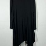 LUUKAA Long Sleeve Mesh Jersey Knit Lagenlook Dress Size 4 Black Photo 0