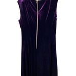 Danny & Nicole  fit and flare cocktail purple velour dress Knee semi formal Photo 2