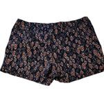 British Khaki Print Shorts Elastic Waist Casual Summer Boho Size 14 Photo 0