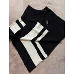 White House | Black Market Long Sleeve Zip Neck Stripe Poncho size M/L NWT Photo 2