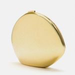 ZARA clutch box bag purse golden on chain Photo 5