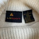 Liz Sport Vintage  Wool Sweater Ivory Argyle Turtleneck Photo 2