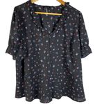 1. State  Plus Size Ruffle Floral Print Button Front Puff‎ Sleeves Blouse Size 1X Photo 1
