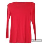 Banana Republic ✨ Red Long Sleeve Scoop Neck Rouched Collar Shirt✨ Photo 5