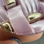 J Brand Vintage Pink Moonglow Thermostat Basket Weave Clip-on 1" Earrings Photo 3