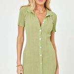 l*space L* Undertow Dress in Light Olive Size Large Photo 2