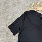 Athleta  Women’s Step Forward Sweatshirt Tee V-Neck Shortsleeve in Black M Photo 4