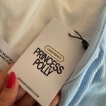 Princess Polly  Baseline Halter Rib Top Light Blue Photo 3