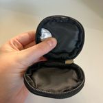 Black Leather Round Coin Pouch with Silver Clip Photo 5