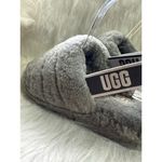 UGG  Women's Grey Fluff‎ Quilted Slide Slippers Sandals Cozy Comfort Photo 4