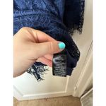 Blu Pepper  Blue Lace Boho Flowy Victorian Bell Sleeve Tunic Blouse Women's Small Photo 3