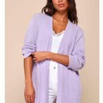Lulus Comfy Memories Lavender Knit Open Photo 0