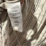 Splendid NWT  Beige and Green Priya Button Down Striped Blouse | XL Photo 6